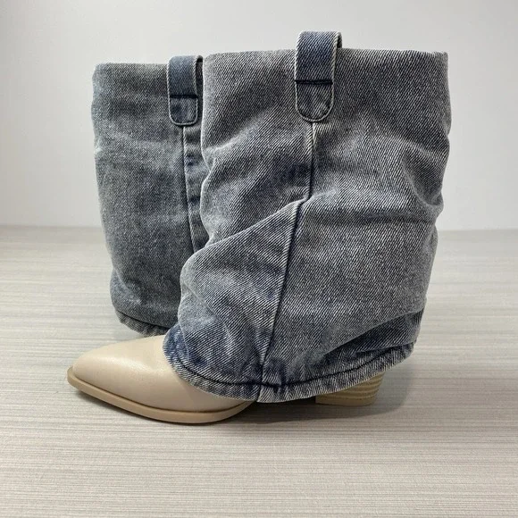 Steve Madden Womens Layne Ivory Cowboy, Western Booties 6.5 Medium‎ - Picture 7 of 10